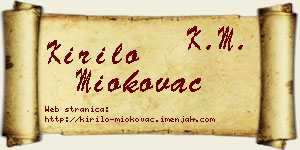 Kirilo Miokovac vizit kartica